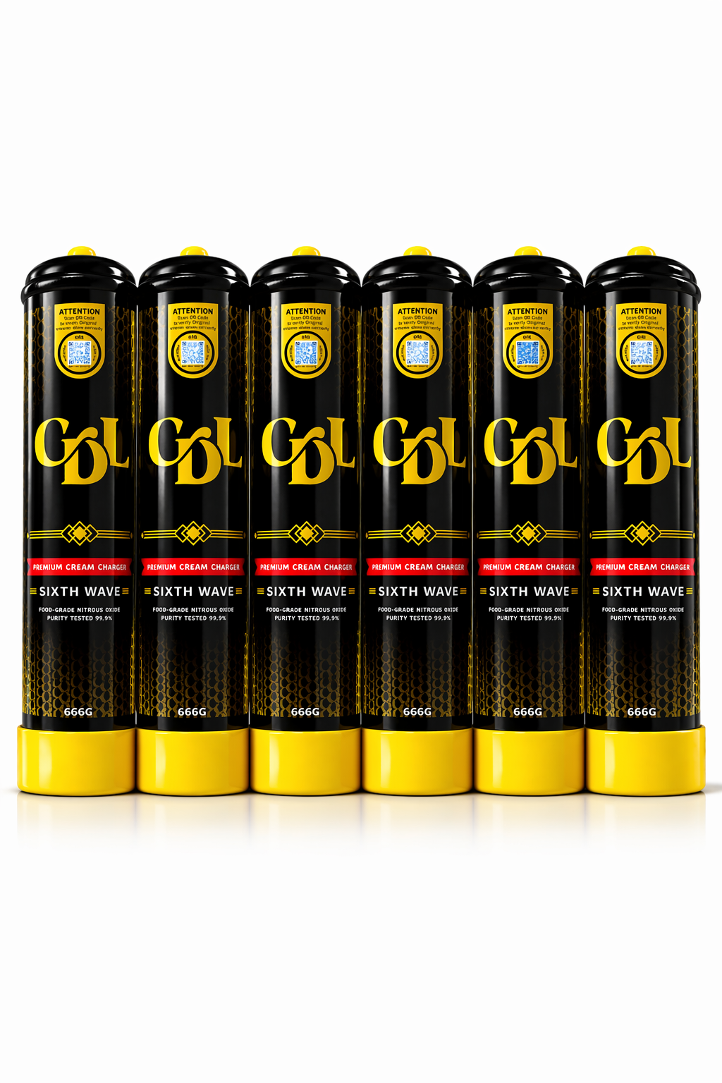 Cream Deluxe CDL 666g N20 Cream Charger - 6 Can