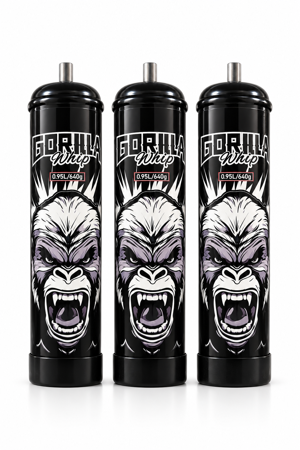 Gorilla Whip 640g N2O Cream Charger - 3 can